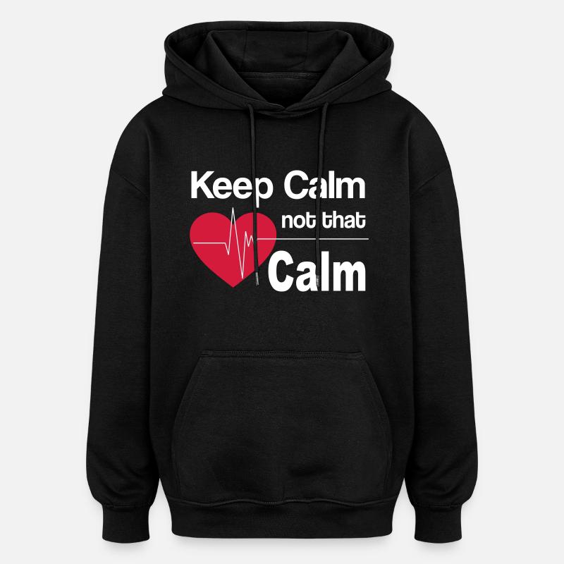 keep calm doc - Sweat à capuche oversize unisexe - noir