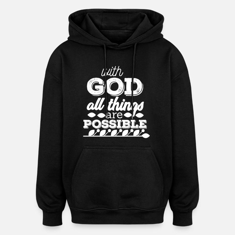God - Everything is - Oversized Unisex Hoodie - black