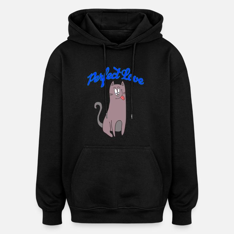 Amour parfait - Sweat à capuche oversize unisexe - noir