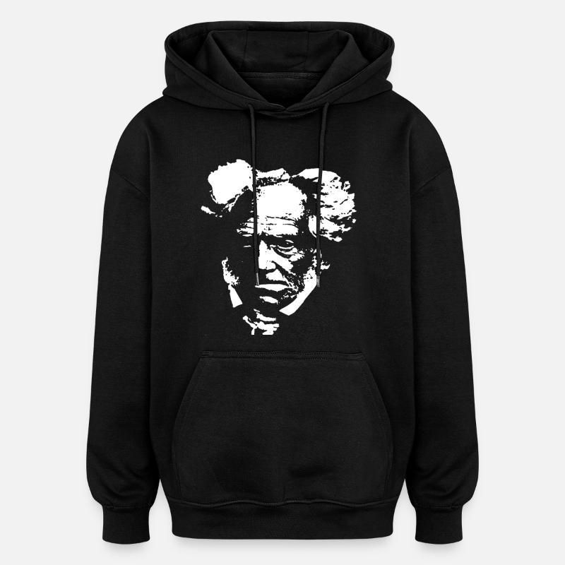 Arthur Schopenhauer - Sweat à capuche oversize unisexe - noir