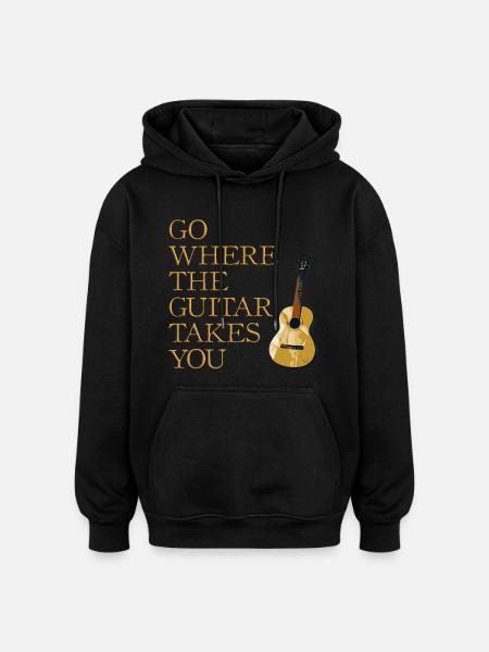 Guitars way - Oversized Unisex Hoodie - black