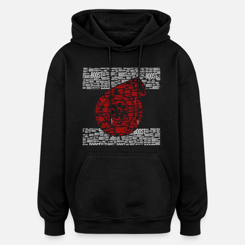 BOOST - Sweat à capuche oversize unisexe - noir