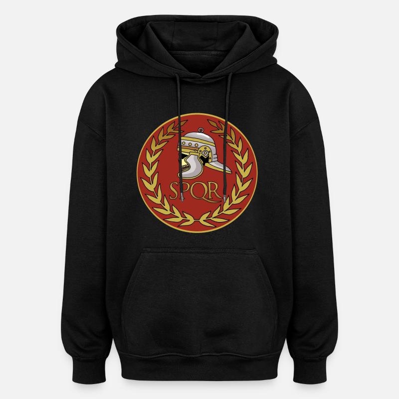 Tête de mort empire romain - Sweat à capuche oversize unisexe - noir