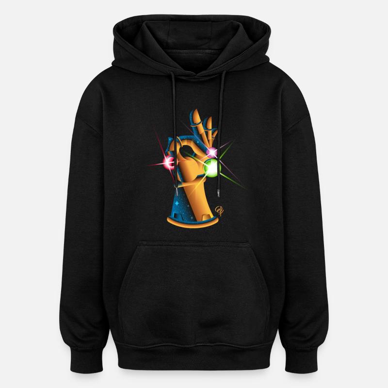 Jeu de Gauntlet à l'infini - Sweat à capuche oversize unisexe - noir