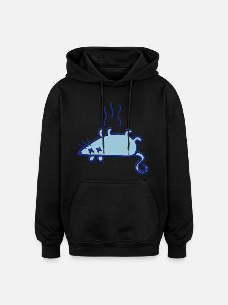 A dead mouse - Oversized Unisex Hoodie - black