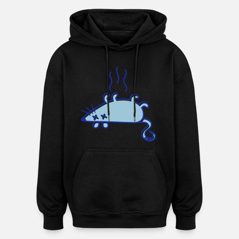 A dead mouse - Oversized Unisex Hoodie - black