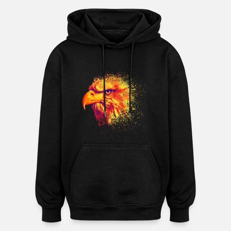 Feuervogel - Oversized Unisex Hoodie - Schwarz