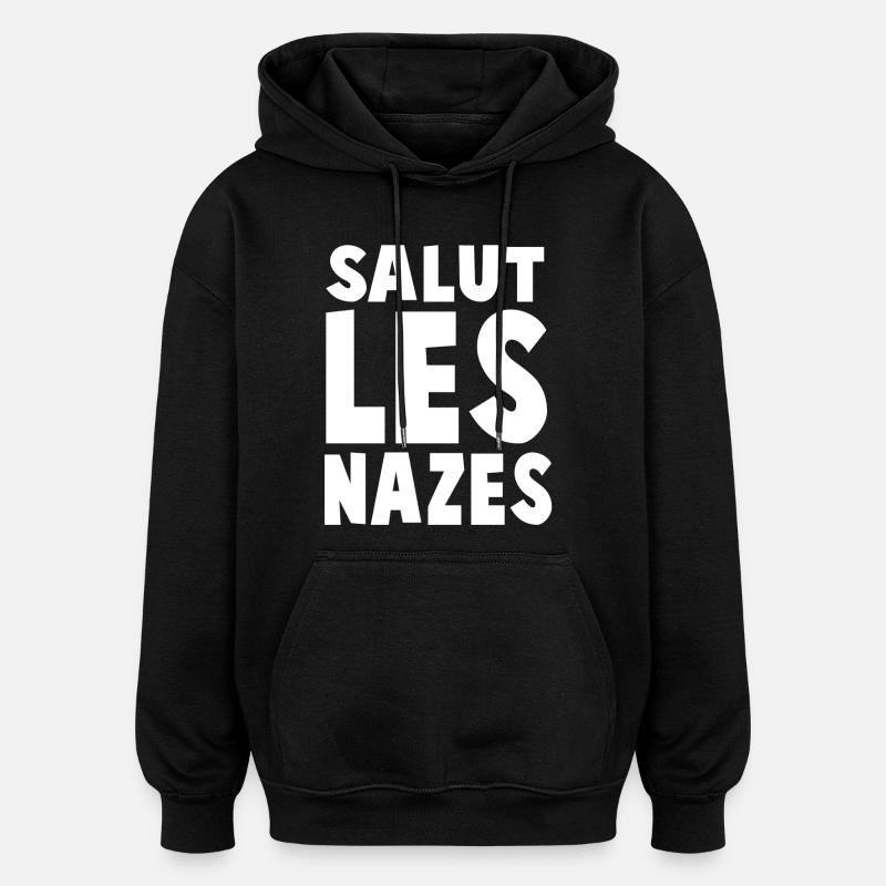 Salutations Macabres Noir et Blanc - Sweat à capuche oversize unisexe - noir
