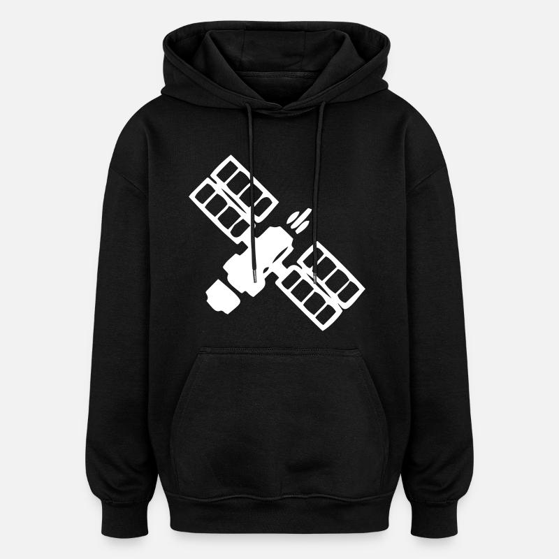 Satellite - Sweat à capuche oversize unisexe - noir