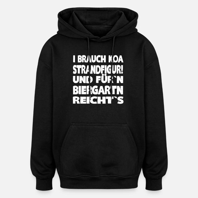 I BRAUCH KOA STRANDFIGUR - Oversized Unisex Hoodie - Schwarz