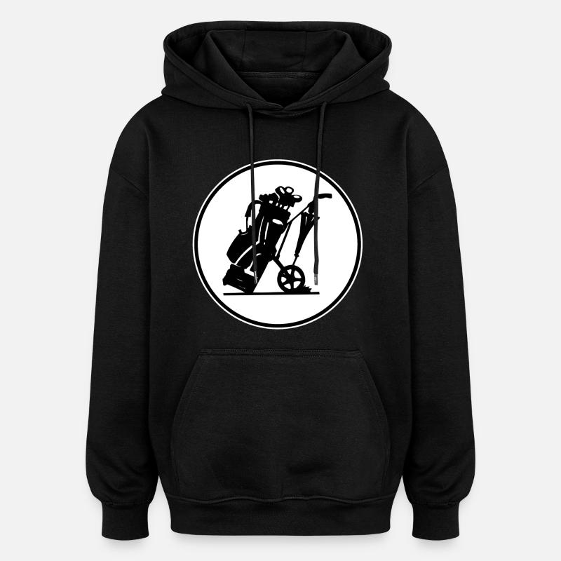 Golfschläger - Oversized Unisex Hoodie - Schwarz