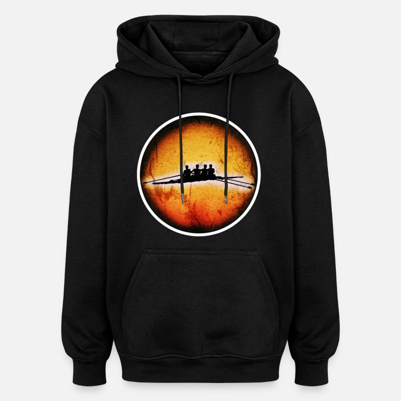 4er Ruderer - Oversized Unisex Hoodie - Schwarz