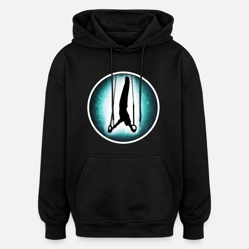 Turnen - Ringe - Oversized Unisex Hoodie - Schwarz