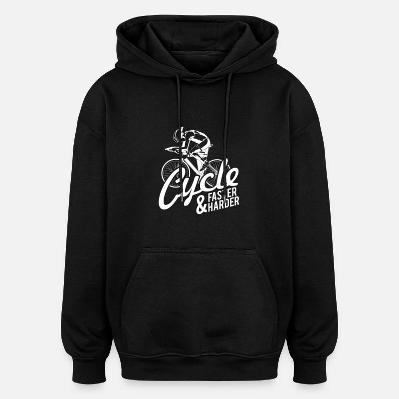 Cyclisme Cyclisme Cyclisme Cyclisme Cyclisme - Sweat à capuche oversize unisexe - noir