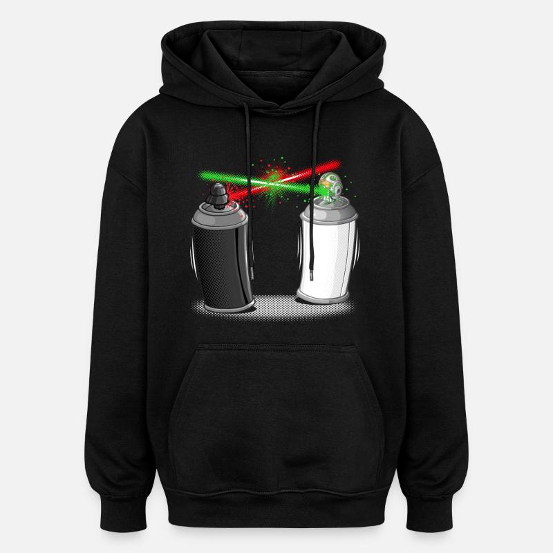 Graffiti wars - Oversized Unisex Hoodie - Schwarz
