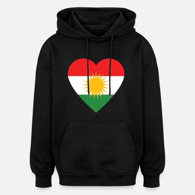 Kurdistan - Sweat à capuche oversize unisexe - noir