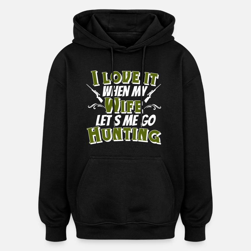 Jäger Jagen - Oversized Unisex Hoodie - Schwarz