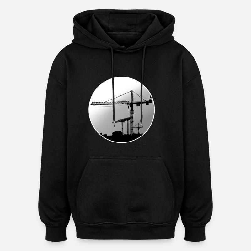 Grue grutier - Sweat à capuche oversize unisexe - noir