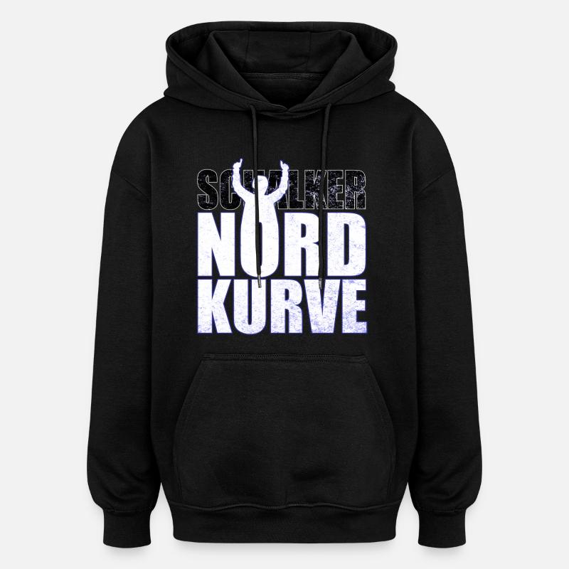 Schalke Nordkurve lettrage idée cadeau - Sweat à capuche oversize unisexe - noir