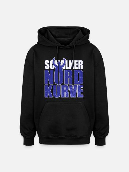 Schalke Nordkurve lettering gift idea - Oversized Unisex Hoodie - black