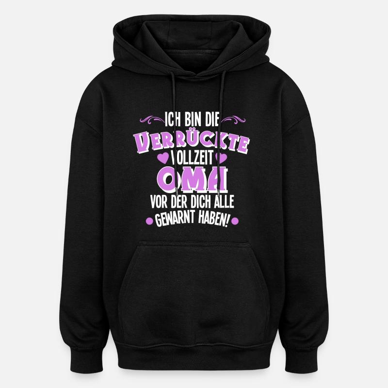 Oma - Oversized Unisex Hoodie - Schwarz