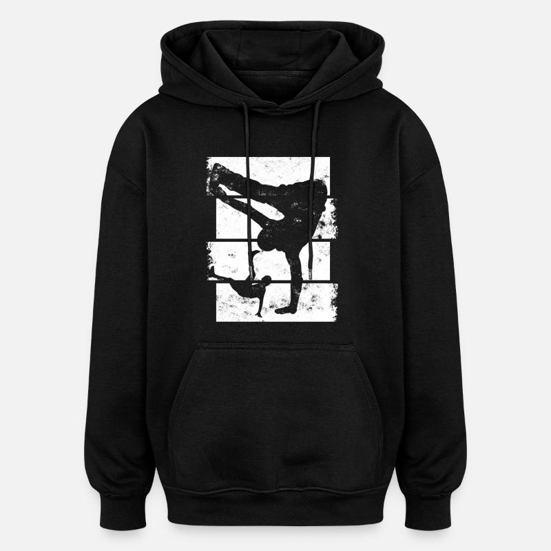 Breakdancer - Sweat à capuche oversize unisexe - noir