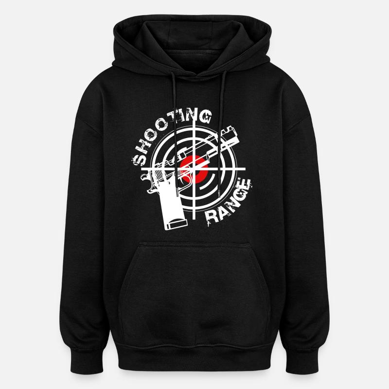 Club de tir - Sweat à capuche oversize unisexe - noir