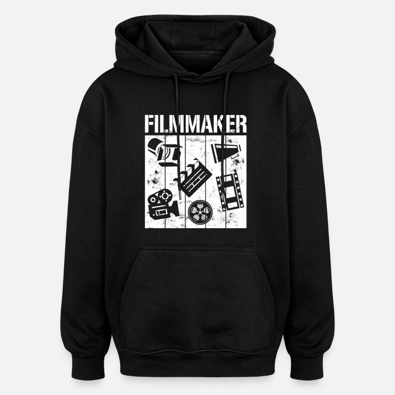 cinéastes - Sweat à capuche oversize unisexe - noir