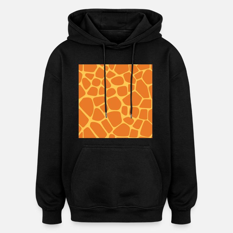 Giraffe Pattern - Oversized Unisex Hoodie - black