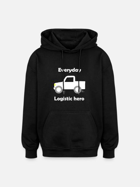 Logistics and transport - Oversized Unisex Hoodie - black