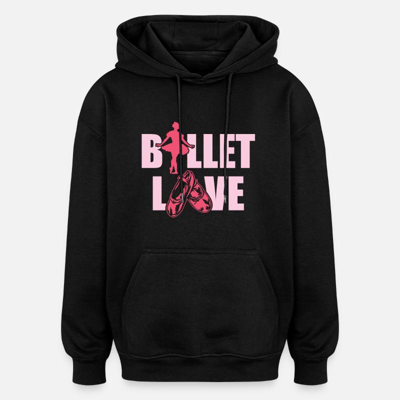 ballet - Sweat à capuche oversize unisexe - noir