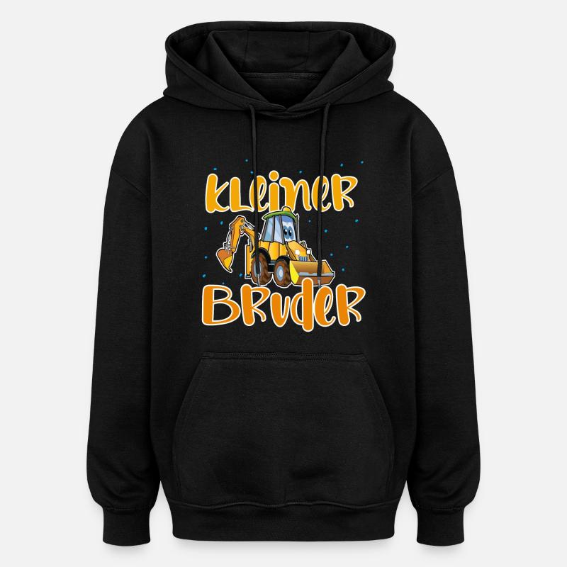 Kleiner Bruder Bagger - Oversized Unisex Hoodie - Schwarz