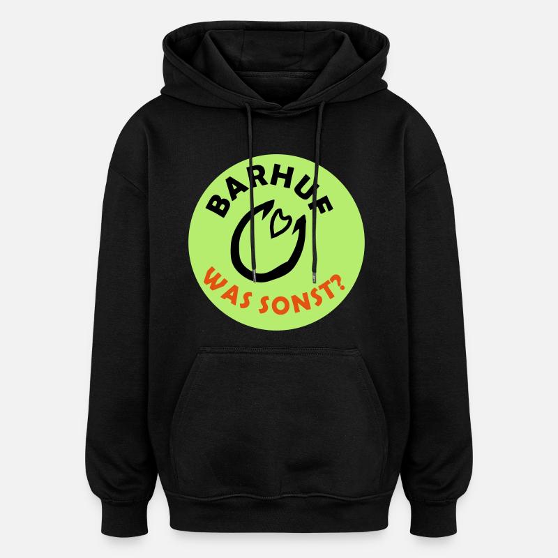 Barefoot Statement - Oversized Unisex Hoodie - black