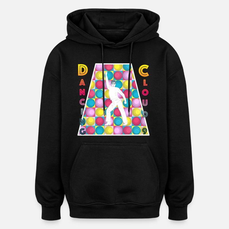 Retro - Disco - Dancing - 70s - Oversized Unisex Hoodie - black