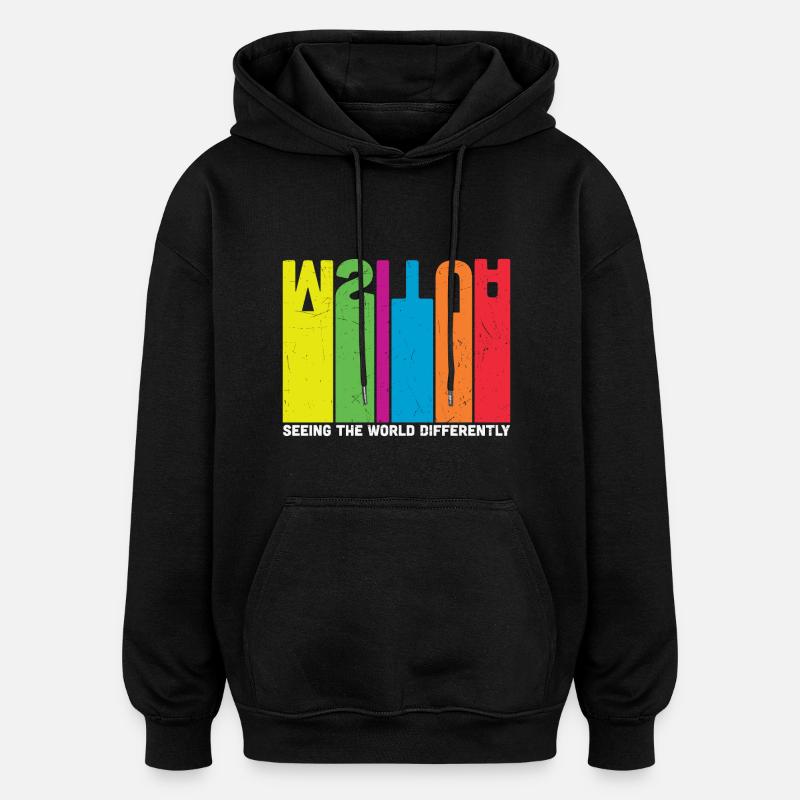 Autismus die Welt anders sehen - Oversized Unisex Hoodie - Schwarz