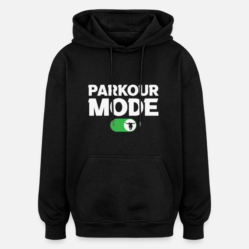 Parkour Lovers Parkour Mode Activé - Sweat à capuche oversize unisexe - noir