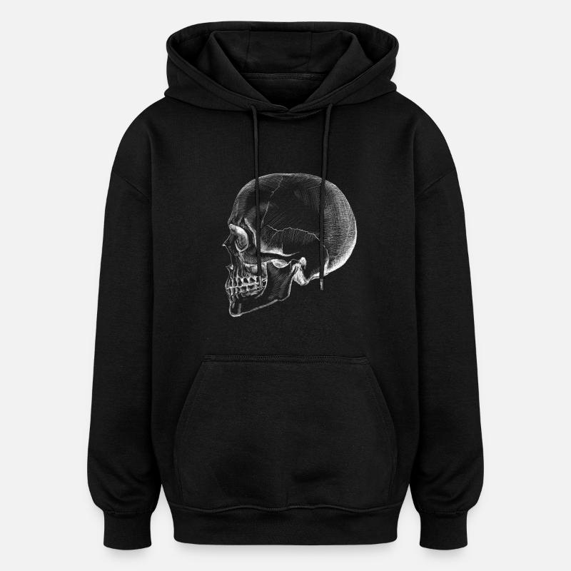 Schädel - Oversized Unisex Hoodie - Schwarz
