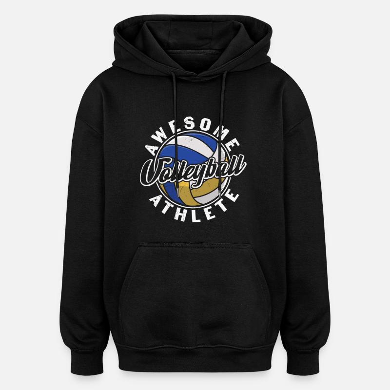 Athlète de volleyball génial - Sweat à capuche oversize unisexe - noir