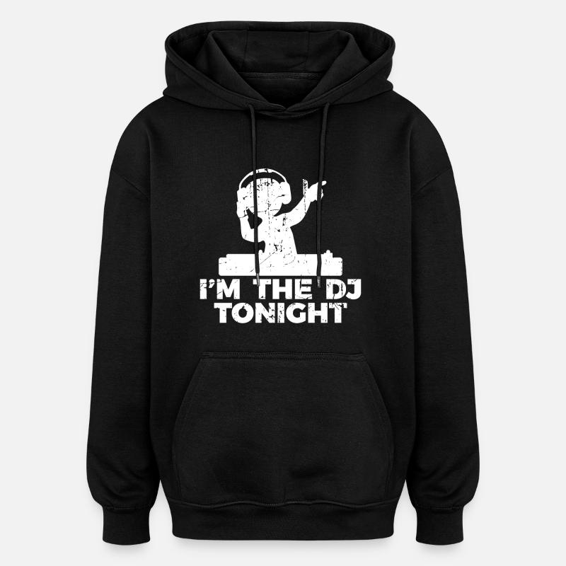Diskjockey Witz - Oversized Unisex Hoodie - Schwarz