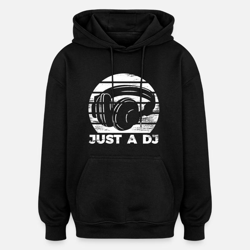 DJ - Oversized Unisex Hoodie - Schwarz
