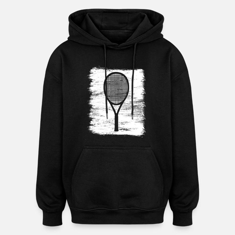 Raquette - Sweat à capuche oversize unisexe - noir