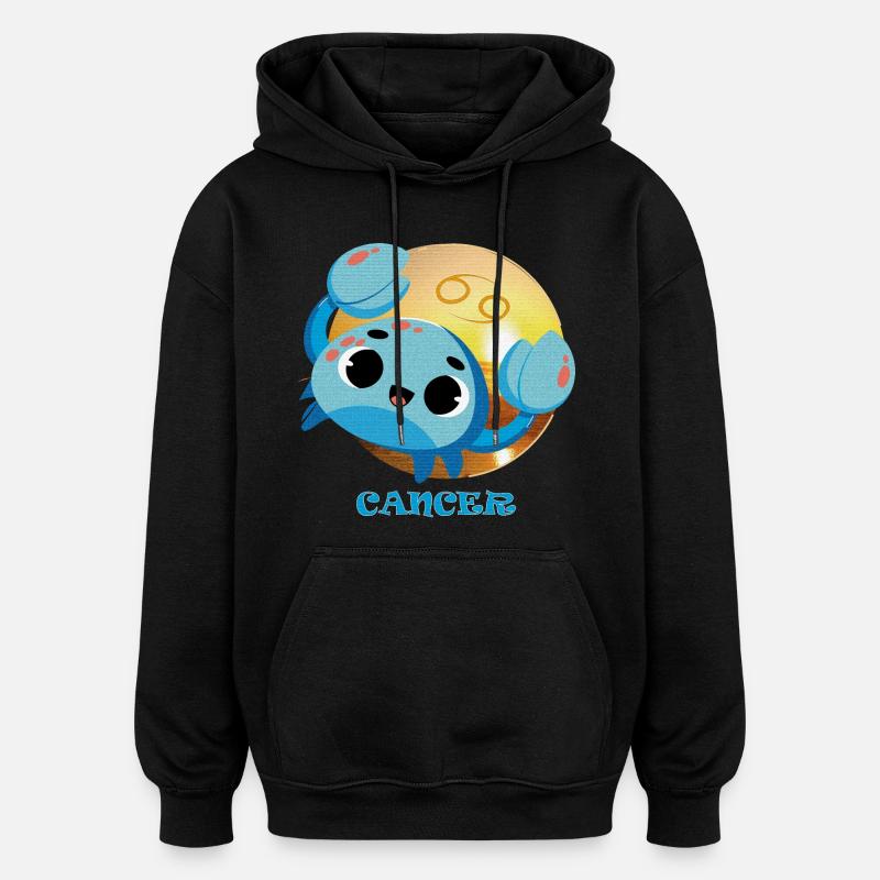 Sternzeichenkrebs - Oversized Unisex Hoodie - Schwarz