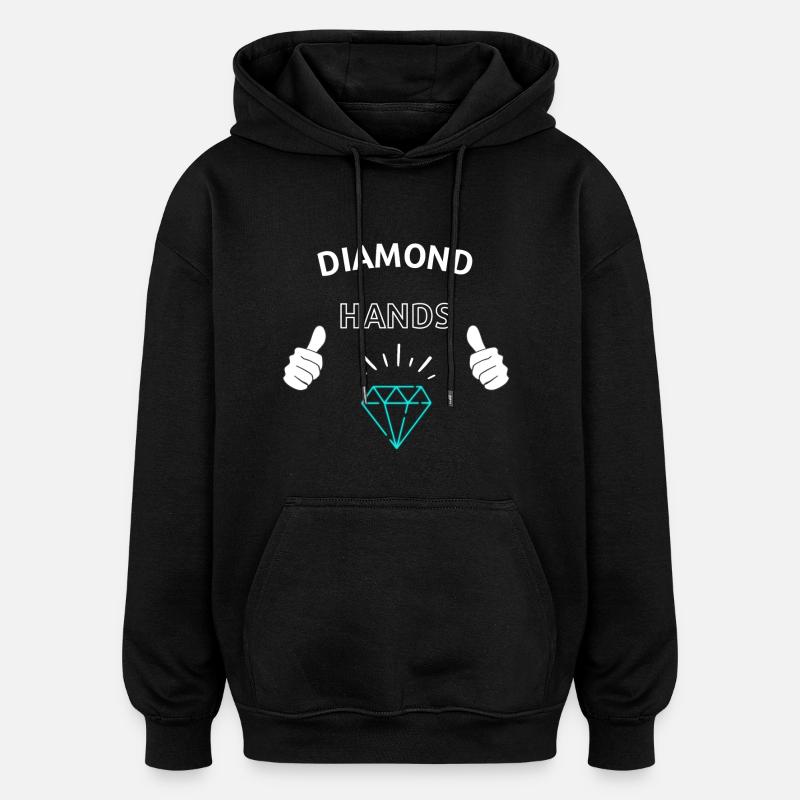 Diamond Hands Krypto - Oversized Unisex Hoodie - Schwarz