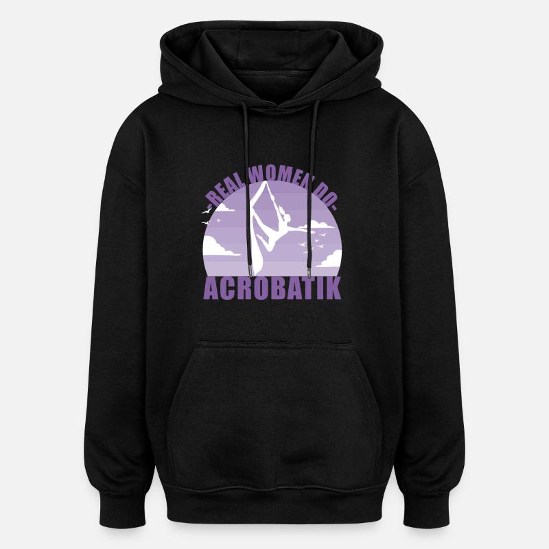 Akrobatik Luftakrobatik Acrobatik Sport Geschenk - Oversized Unisex Hoodie - Schwarz