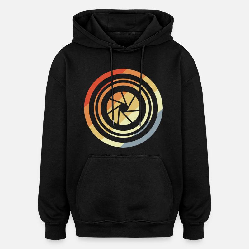 Ouverture de la caméra - Sweat à capuche oversize unisexe - noir