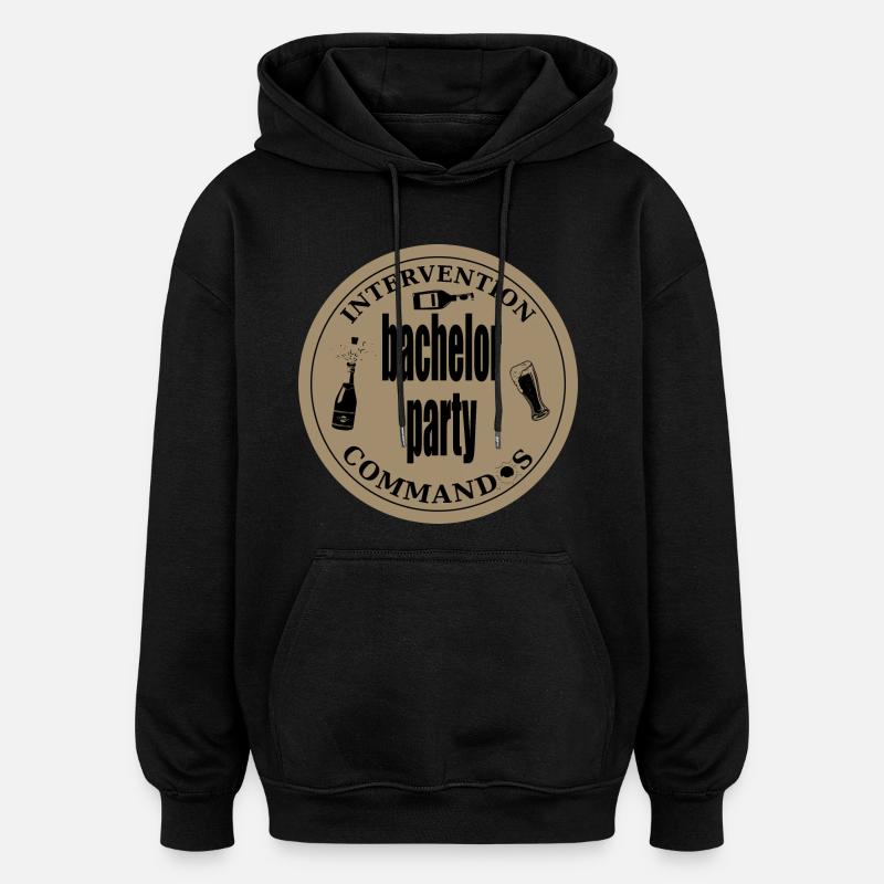 bachelor party - Sweat à capuche oversize unisexe - noir