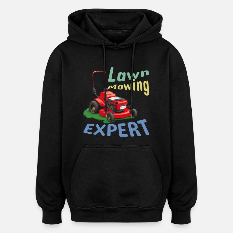 Expert en tonte de pelouse - Sweat à capuche oversize unisexe - noir