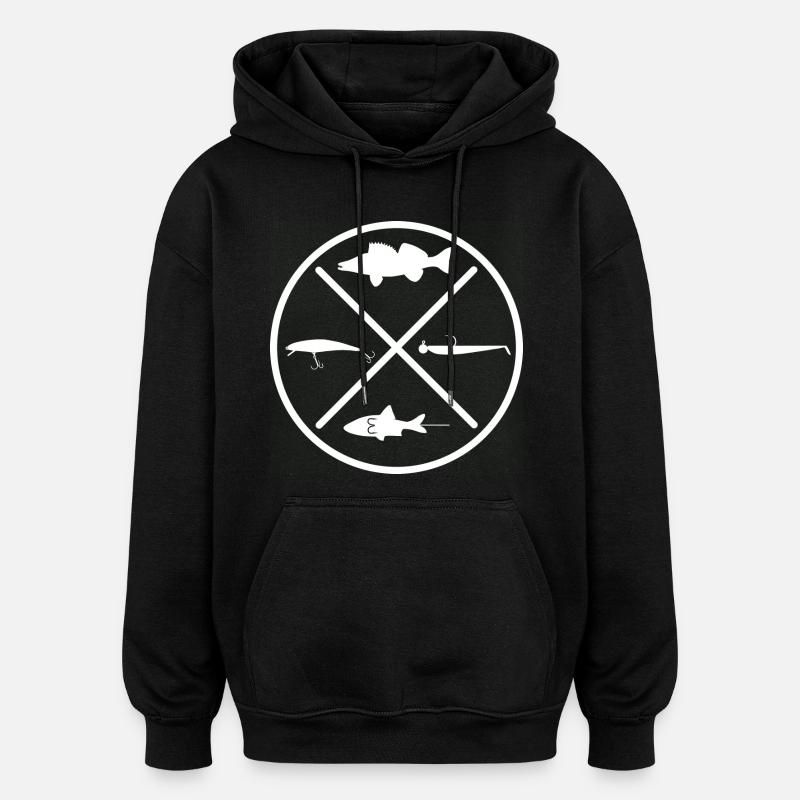 Sandre - Sweat à capuche oversize unisexe - noir
