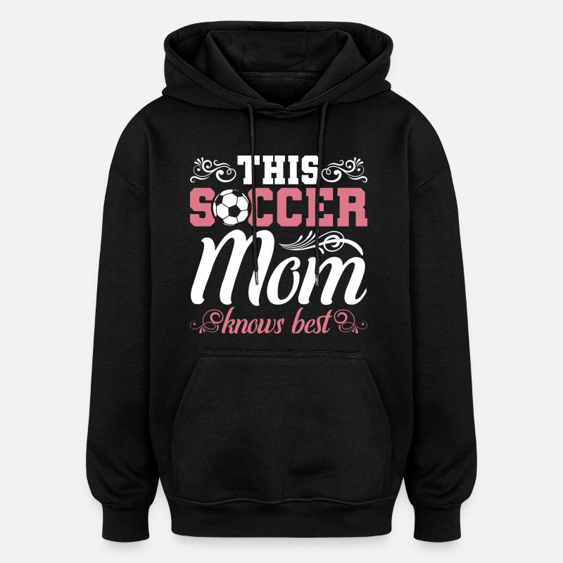 Maman de soccer - Sweat à capuche oversize unisexe - noir