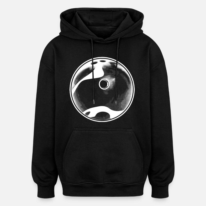 Boule de bowling - Sweat à capuche oversize unisexe - noir